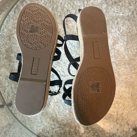 Women’s black sandals, strapy, woven platform - Picture 4 of 8